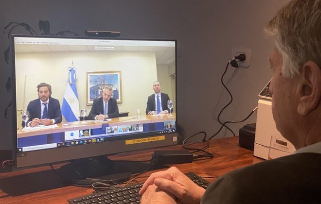 Videoconferencia de Alberto F. con gobernadores: Ziliotto ratificó su apoyo a la negociación de la deuda pública