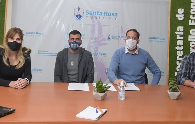 Di Nápoli y el MTE firmaron un convenio de colaboración por la Escuela Hortícola Municipal