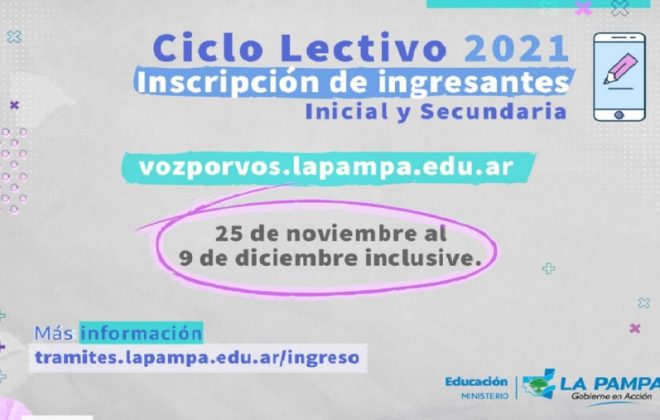 Iniciaron las inscripciones de ingresantes a Inicial y Secundaria 2021