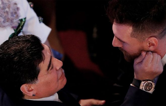 De Messi para Maradona: “Te queremos ver bien lo antes posible”