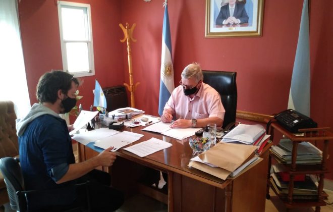 Abramo firmó convenio con Vialidad Nacional y avanzarán en el mantenimiento de la Ruta 154