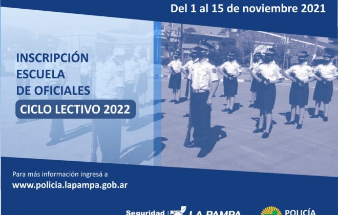 Inscripción para la carrera de Oficiales de la Policía de La Pampa