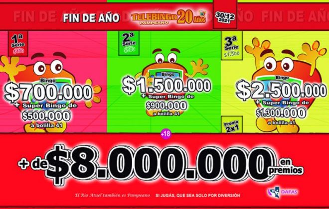 Telebingo Pampeano de Fin de Año sortea premios millonarios