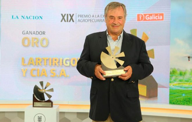 Otorgaron un premio a la excelencia agropecuaria a Lartirigoyen