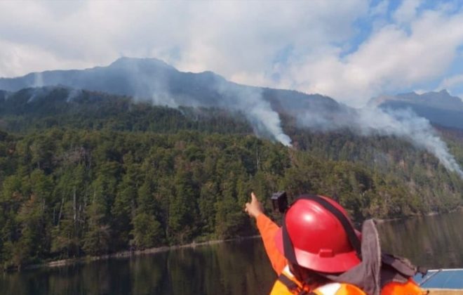 Continúan combatiendo los incendios forestales en la Patagonia