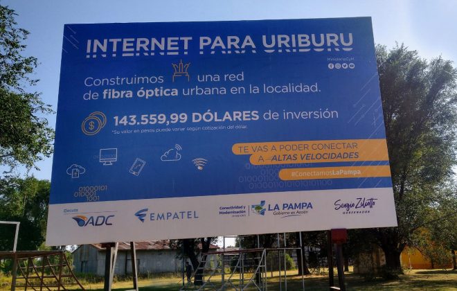 La EMPATEL comenzó el tendido de la fibra óptica en Uriburu