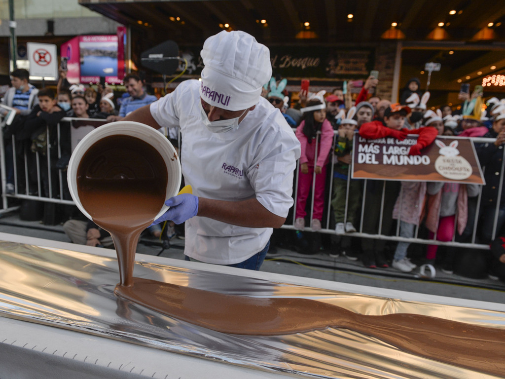 Bariloche tiene la barra de chocolate “más larga del mundo”