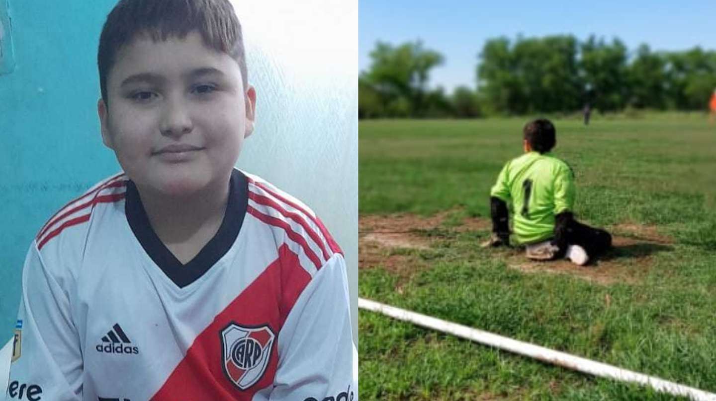 Bautista tiene 12 años y ataja de rodillas por una enfermedad: “Mi sueño es conocer a Franco Armani”⁣