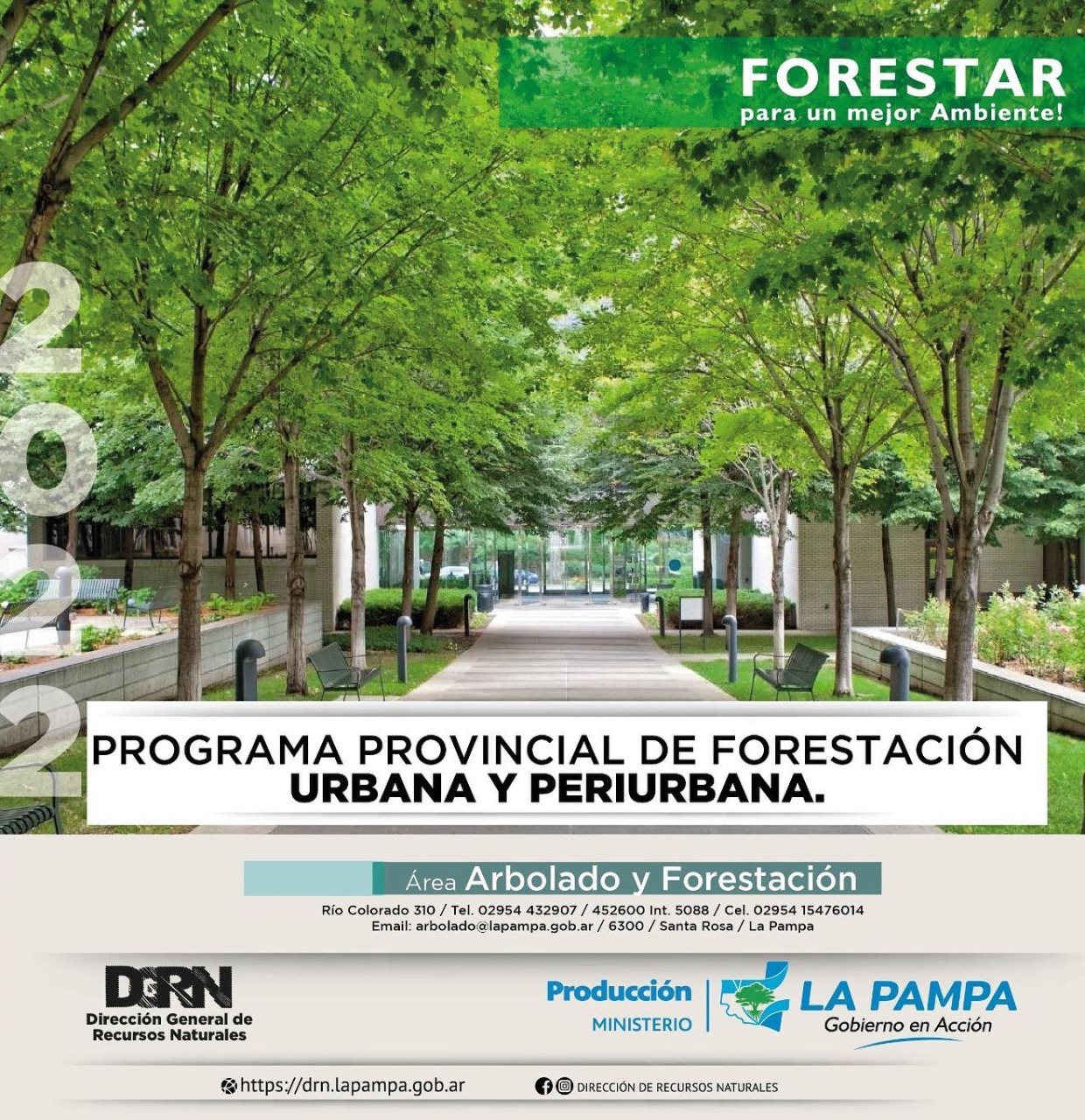 Ya se lleva adelante el Programa Provincial de Forestación Urbana y Periurbana