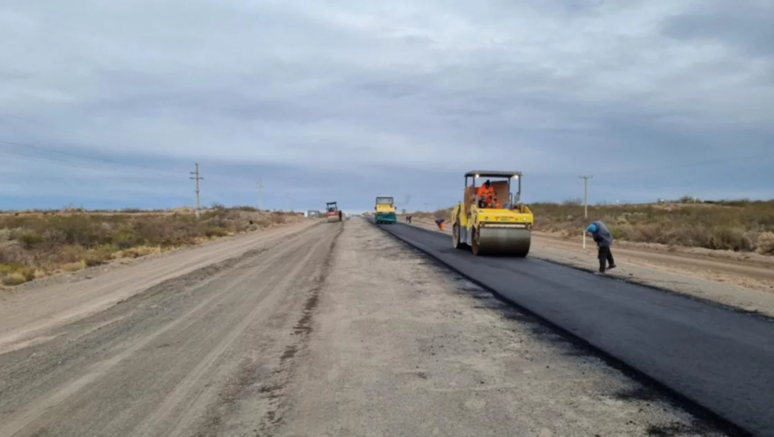 Marcado avance de la obra en la Ruta Nacional Nº151