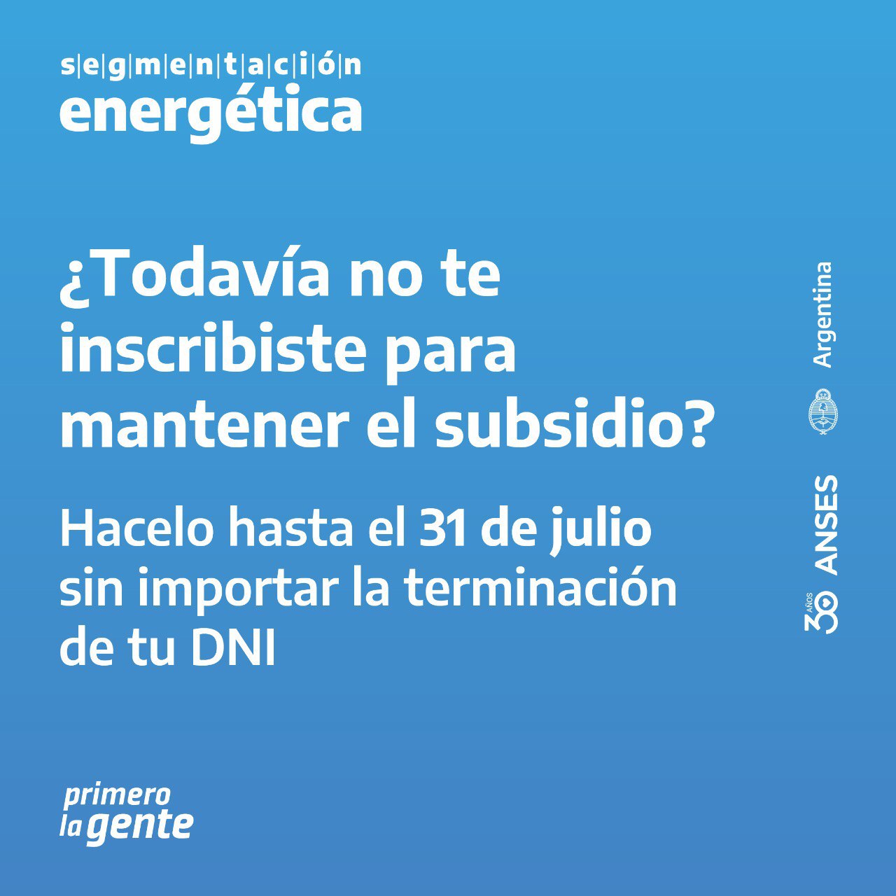 Último día para completar el formulario del subsidio de gas y luz