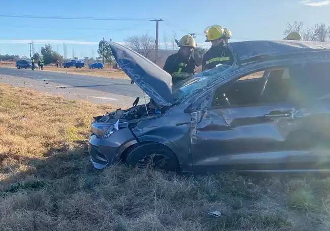 Un herido: Fuerte colisión en la ruta 101 cerca de Speluzzi