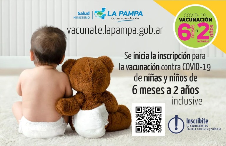 En La Pampa se vacunará contra COVID-19 a niñas y niños desde los 6 meses inclusive