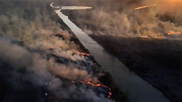 Entre Ríos: Detuvieron a tres personas acusadas de provocar incendios en el Delta