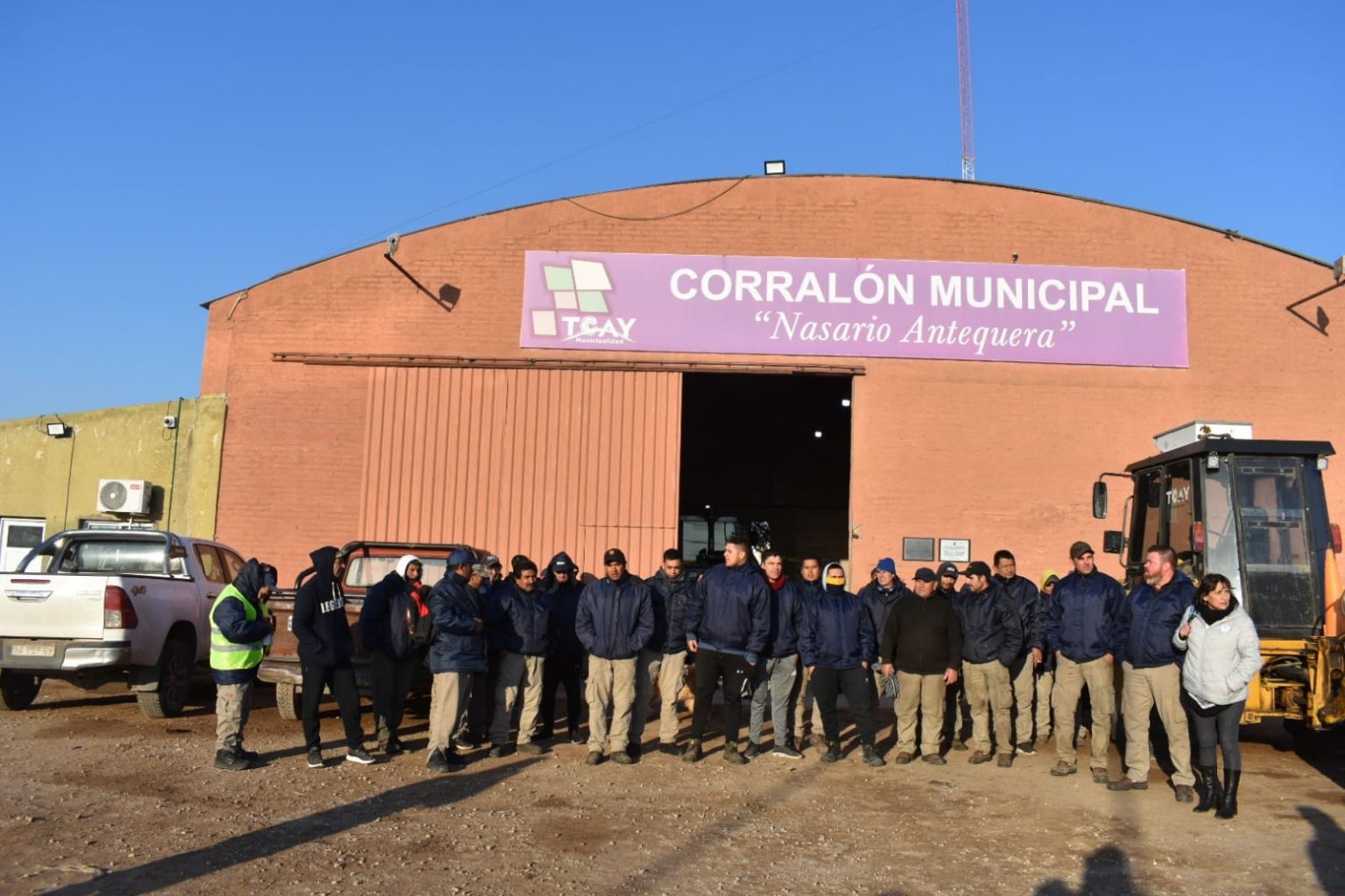 Reclamo de trabajadores del Corralón del municipio de Toay