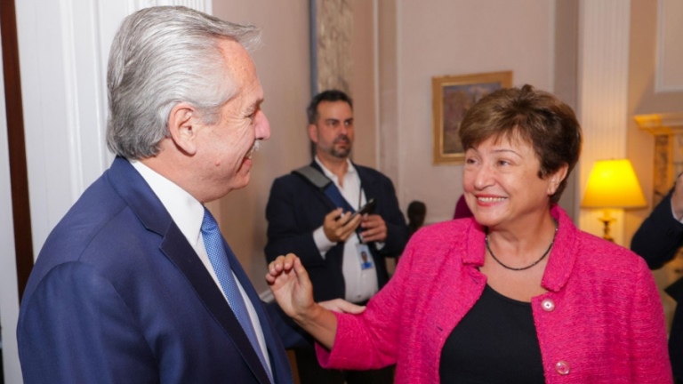 Georgieva elogió al gobierno argentino tras reunirse con Alberto Fernández