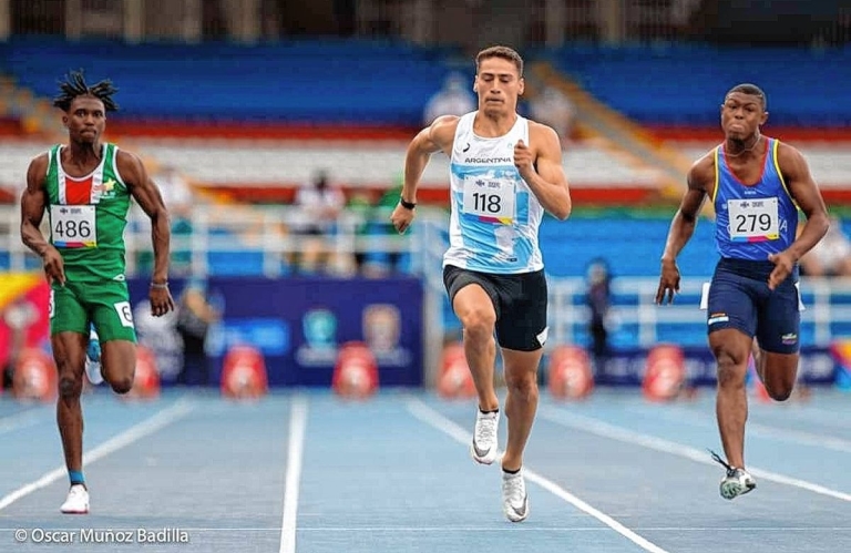 Atletismo: Franco Florio hizo historia al superar el récord nacional de 100 metros llanos en el Sudamericano de Brasil