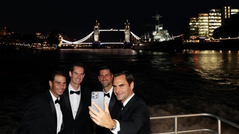 Tenis: Roger Federer cierra su brillante carrera en Londres junto al “Big Three” en la Laver Cup