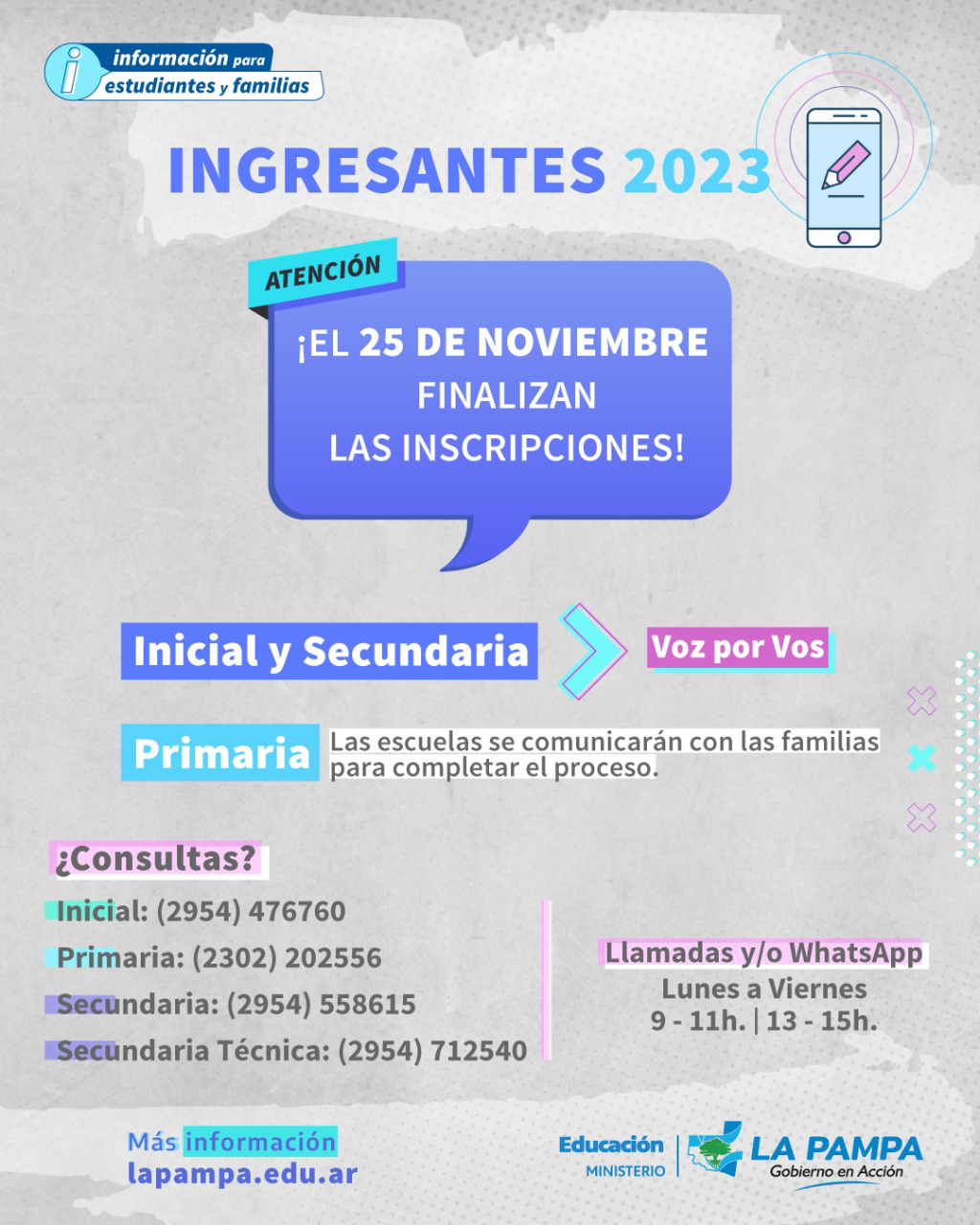 Última semana de inscripciones para ingresantes de 2023