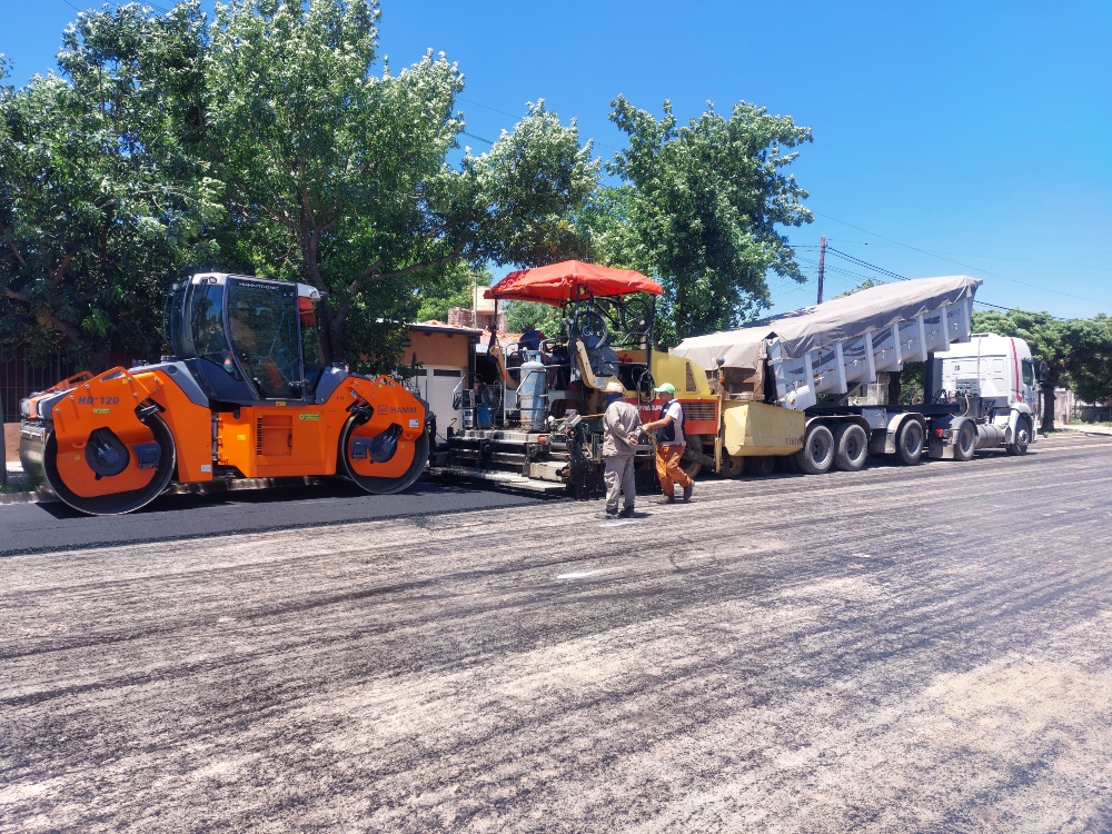 Tareas de pavimentación en General Pico