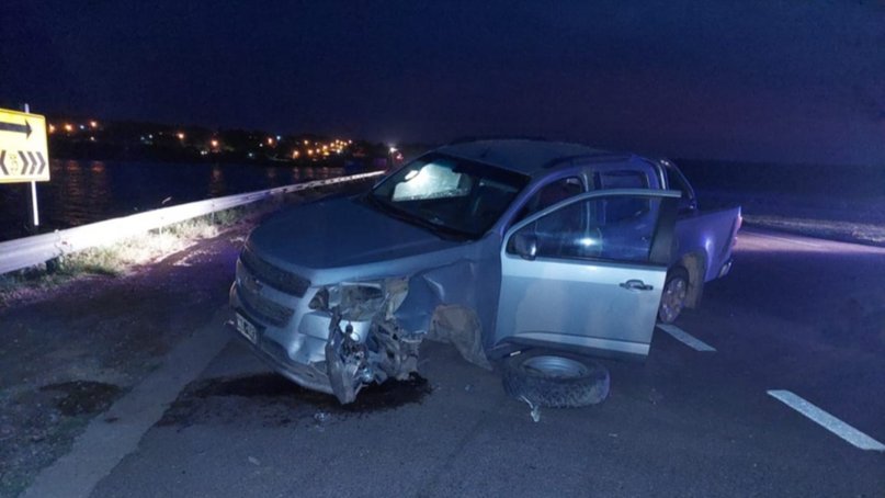 Choque de camionetas en el cruce del Bajo Giuliani