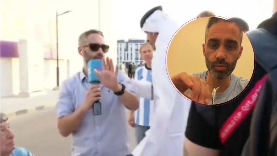 El Pollo Álvarez fue censurado en Qatar cuando hacía una nota en vivo: lo retuvieron y le taparon la cámara