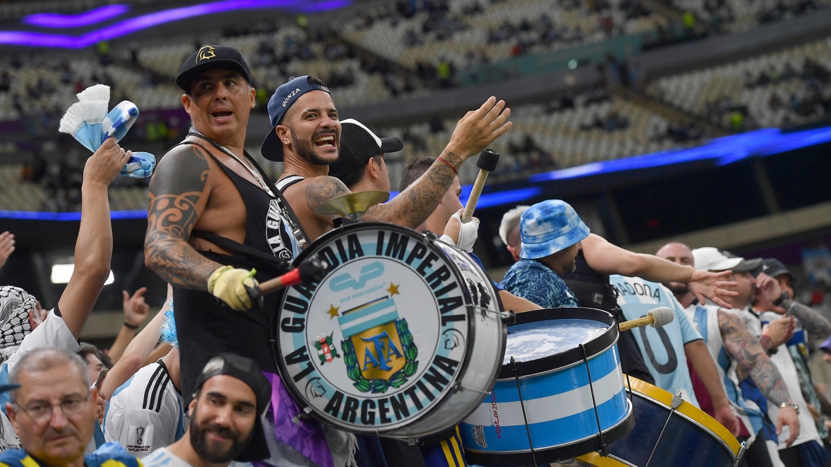 Los hinchas Argentinos le dieron alegría al Lusail