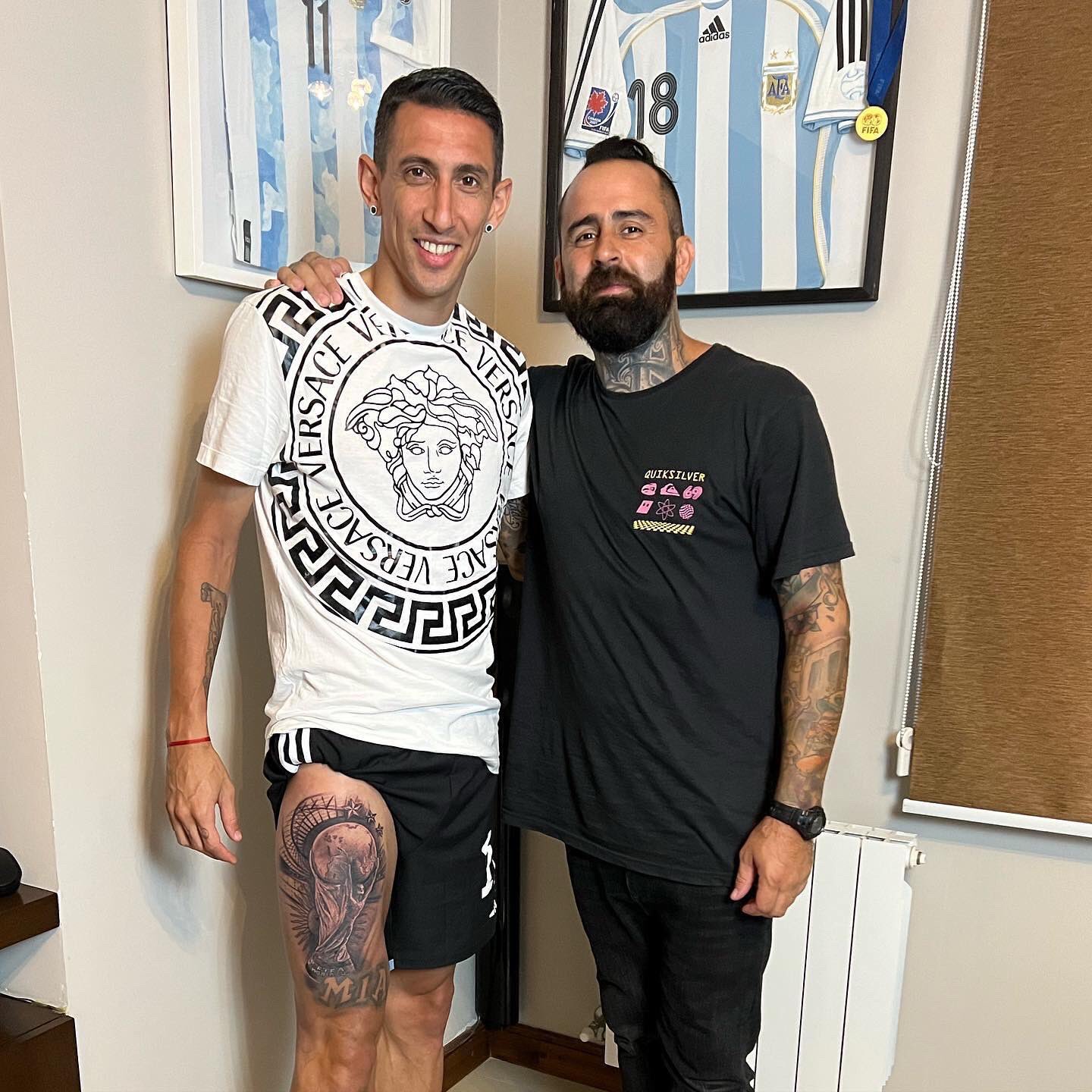 Qatar 2022: Ángel Dí María fue el primero en tatuarse la Copa del Mundo