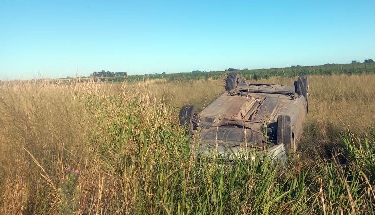 Un vuelco en la ruta provincial Nº4 dejó un herido