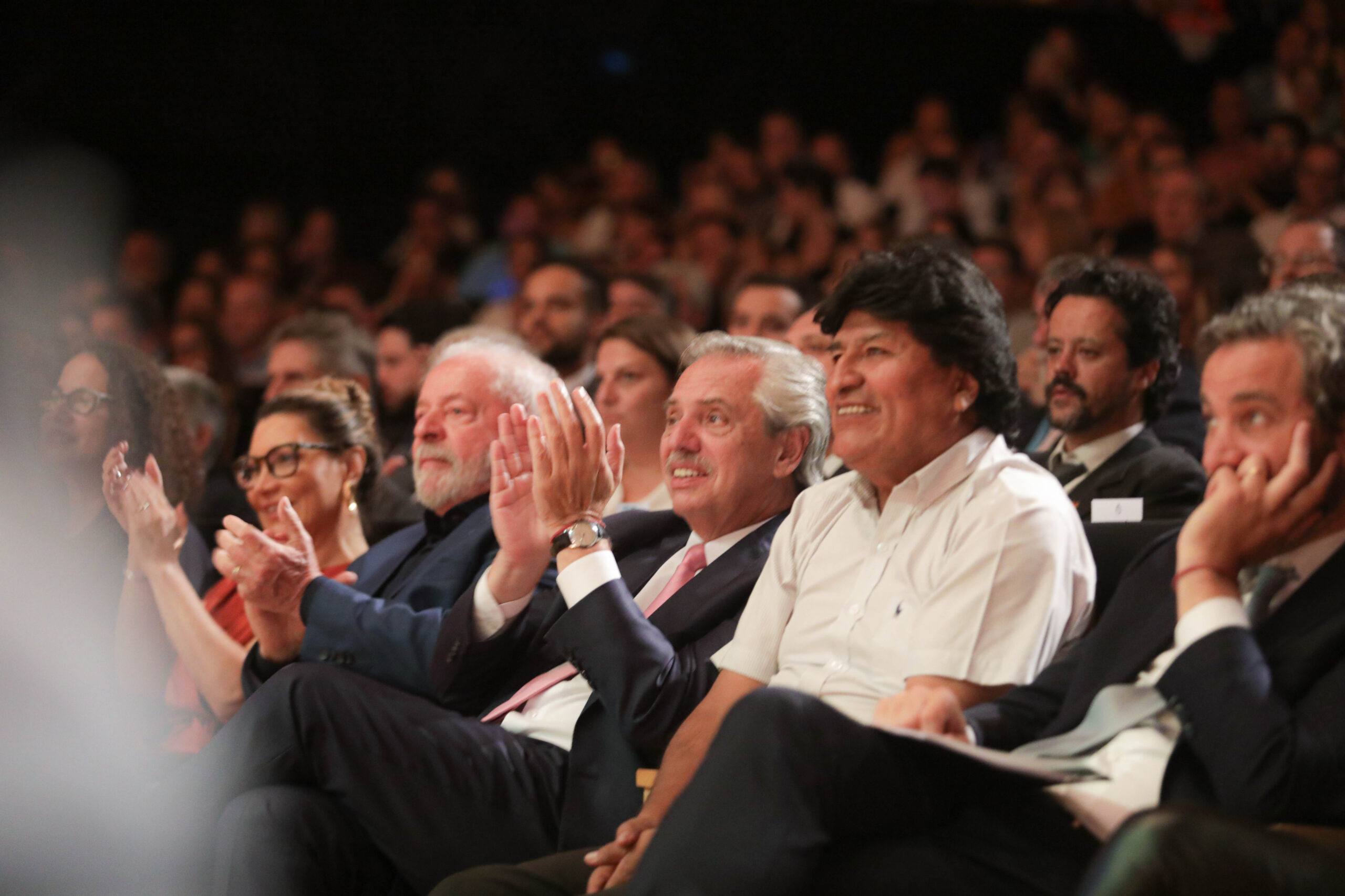 Alberto Fernández, Lula da Silva y Evo Morales se reunieron en el Centro Cultural Kirchner