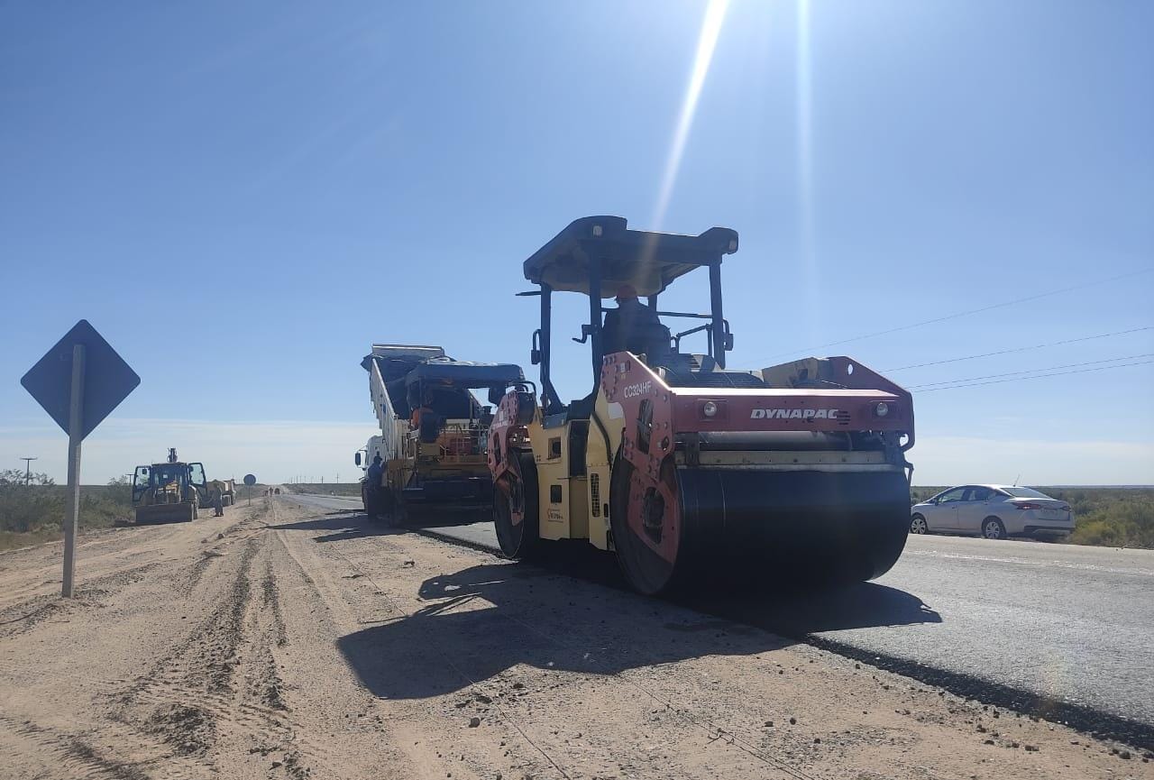 Avanza la obra de asfalto en la ruta Nº151