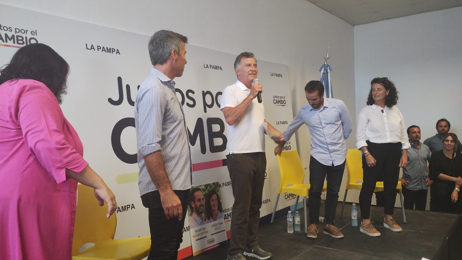 Mauricio Macri tuvo un breve paso por Santa Rosa