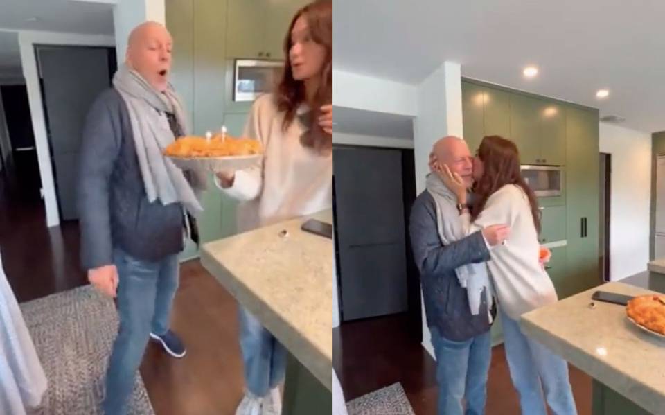 Demi Moore emocionada  con el el festejo de cumpleaños de Bruce Willis: “Te amo”