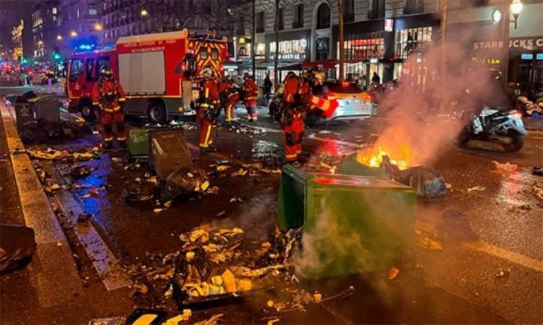 Francia: Recrudece la protesta contra la reforma del sistema de pensiones y hay casi 300 detenidos