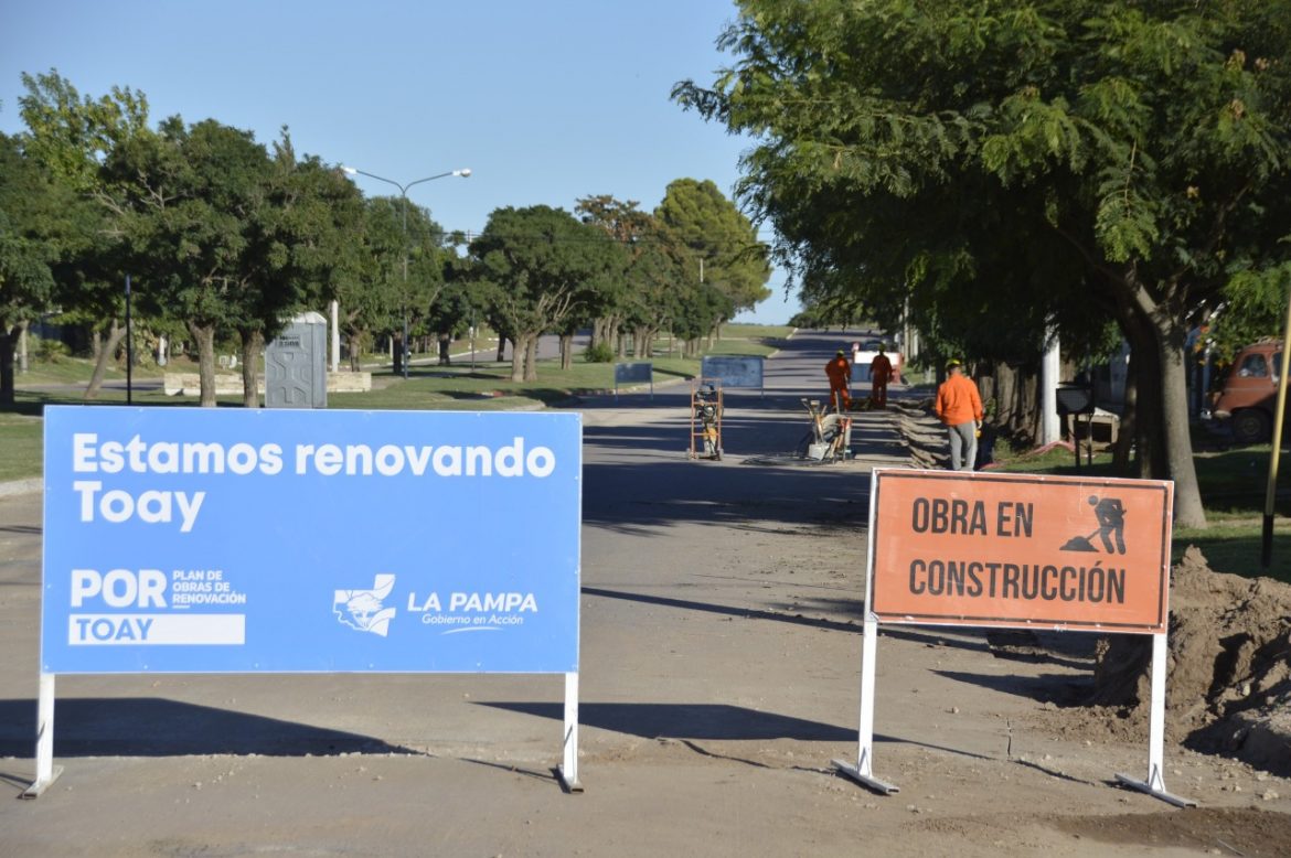 Programa de trabajos de pavimentación en Toay