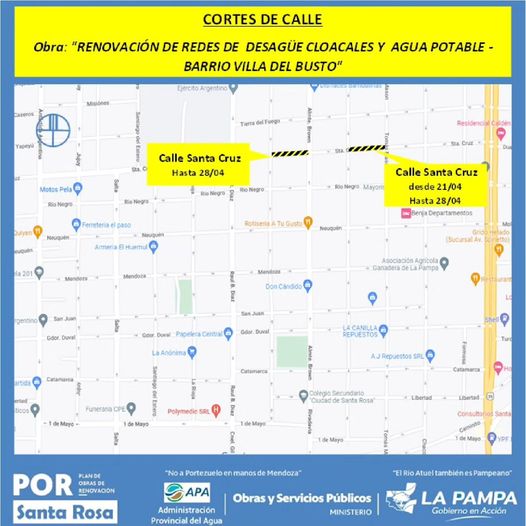 Plan de trabajo de APA en calles de Santa Rosa