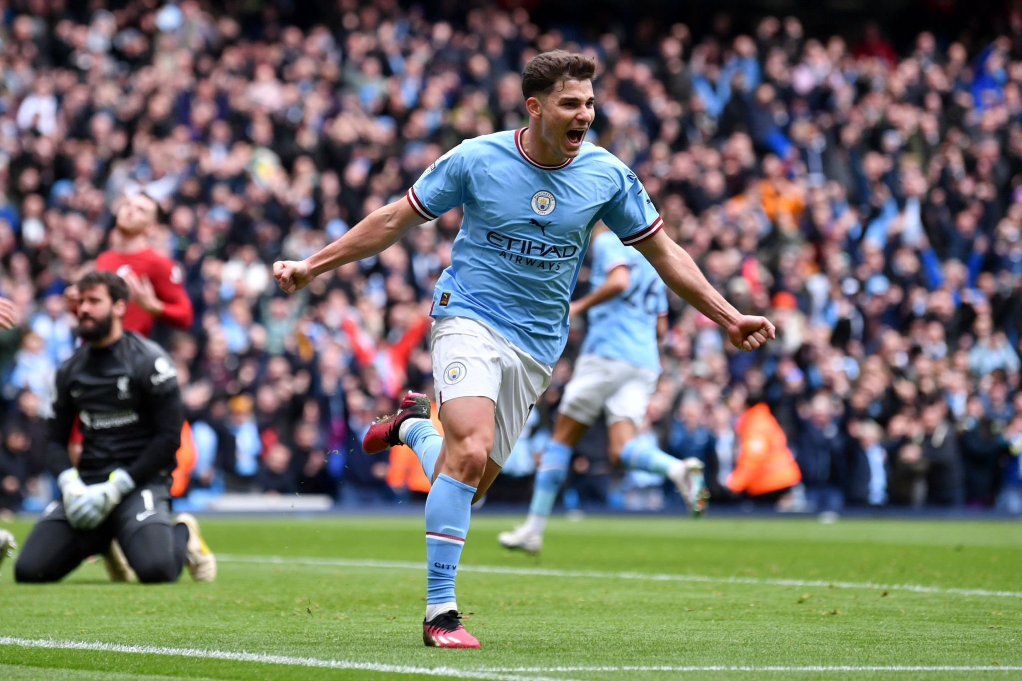 Fútbol: Gol de Julián Álvarez en la goleada de Manchester City a Liverpool