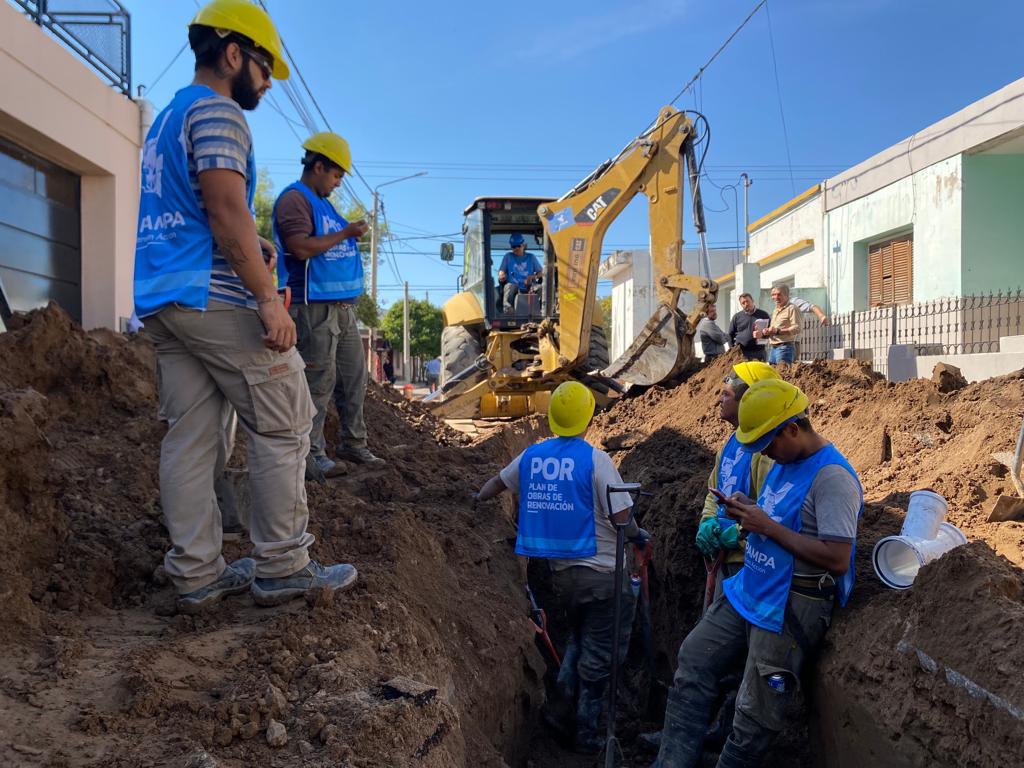 Santa Rosa: Recorrida por obras sanitarias de magnitud