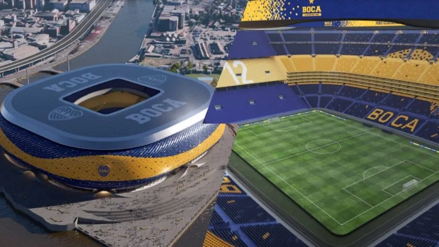 Jorge Reale candidato a presidente presentó el proyecto de un estadio de Boca para 112 mil socios