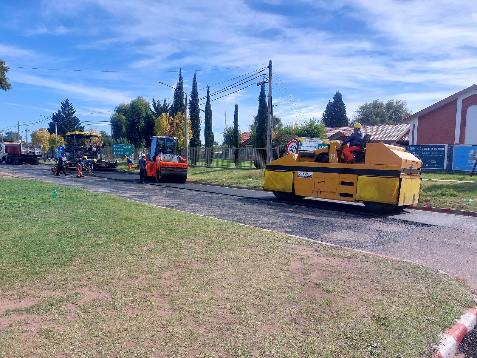 Toay: Programa semanal de trabajo en obras de pavimentación