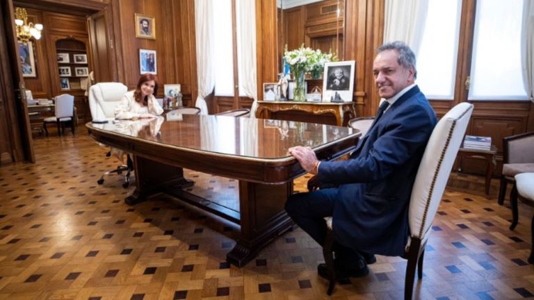 Cristina Fernández de Kirchner se reunió con Daniel Scioli en el Senado tras el cierre de listas