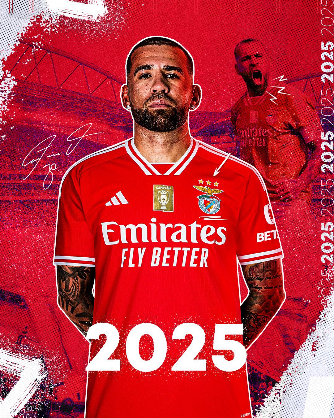 Fútbol: Otamendi renovó en Benfica y no jugará en River