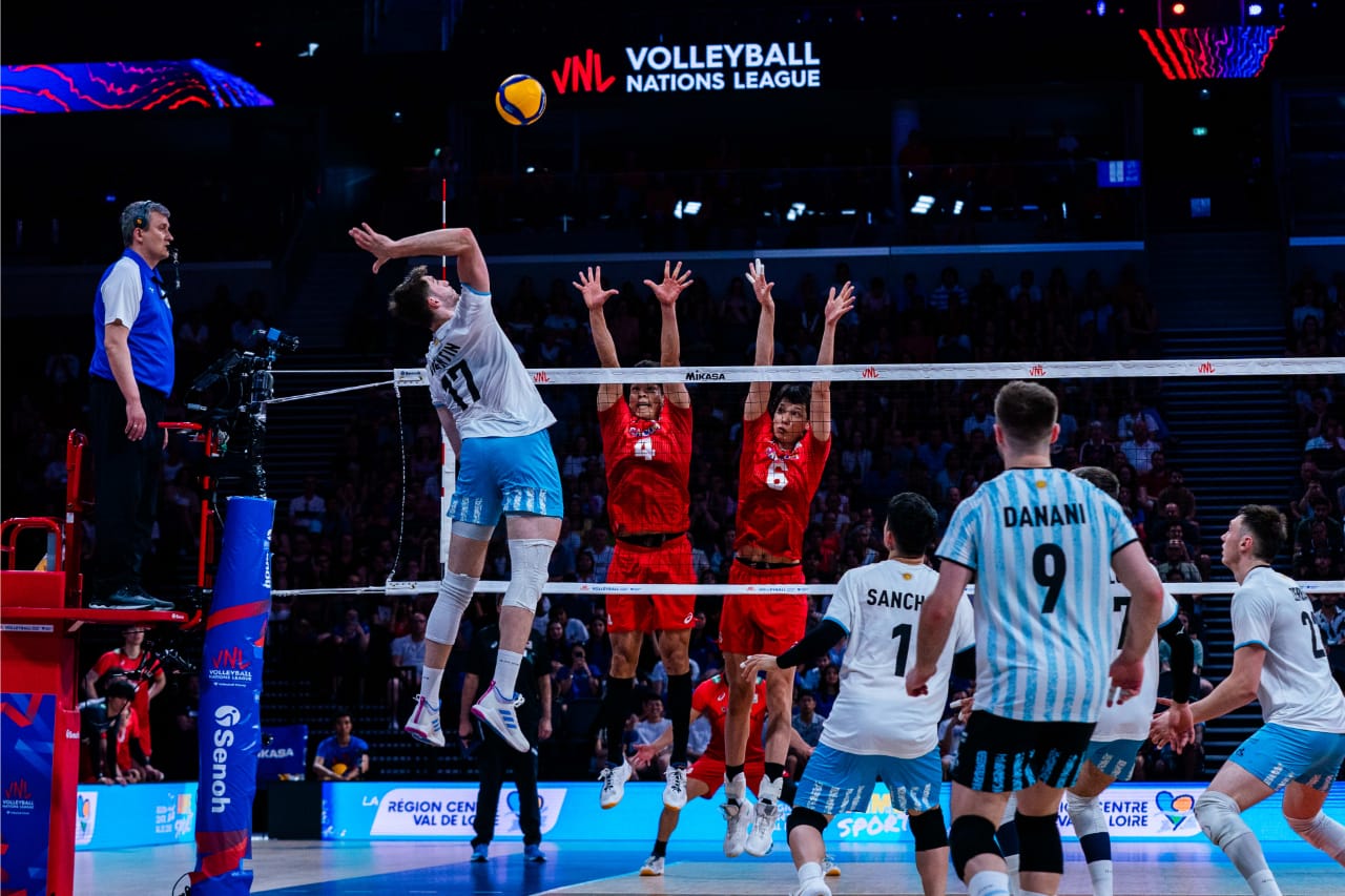 Voleibol: Argentina cayó 3 a 2 frente a Japón por la Nations League