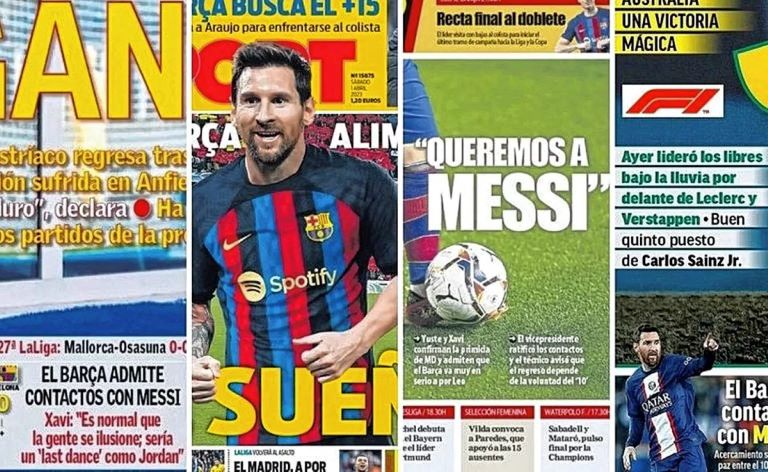 Fútbol: La llegada de Messi a Miami recorre la tapa de los diarios del mundo