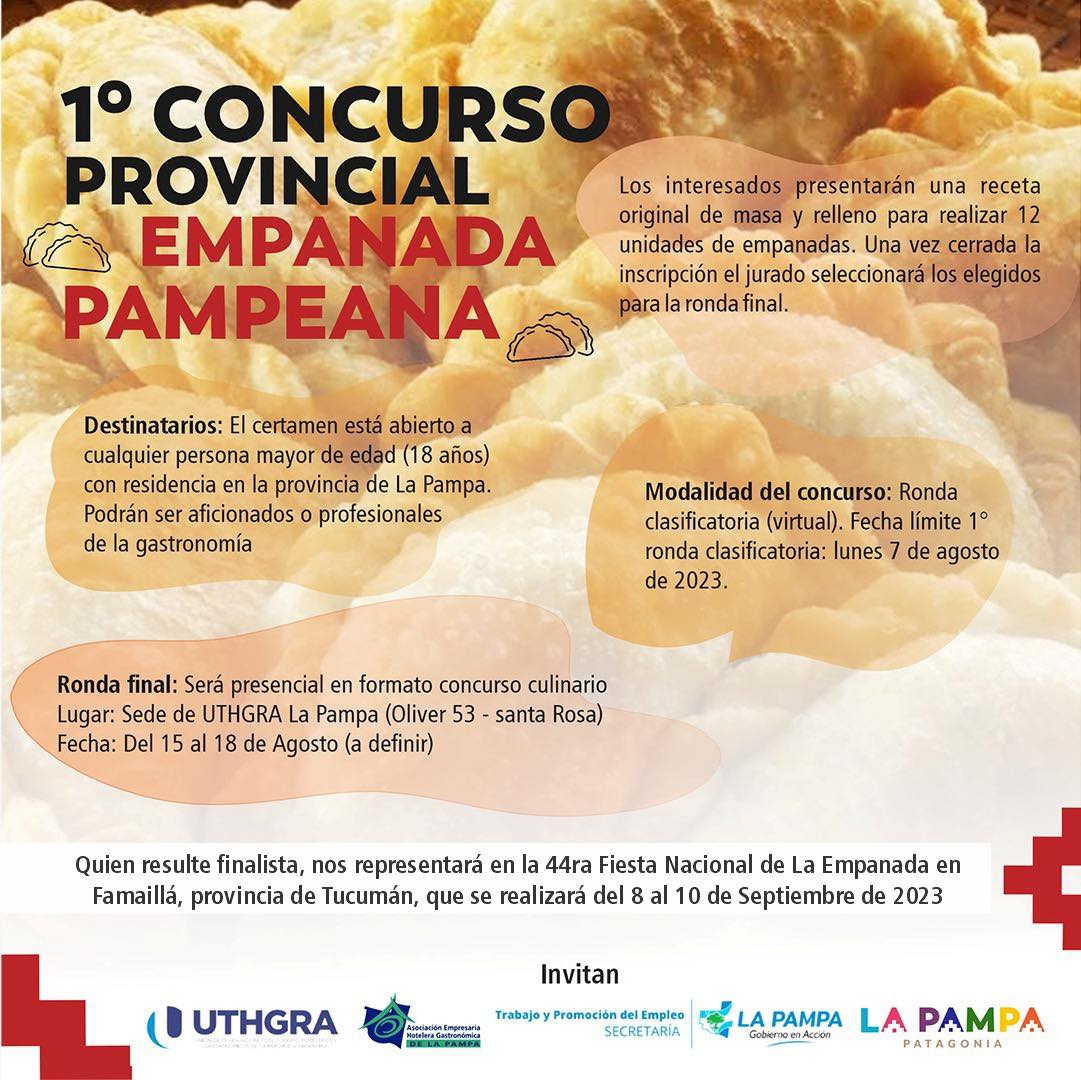 Se viene el 1° Concurso de la Empanada Pampeana