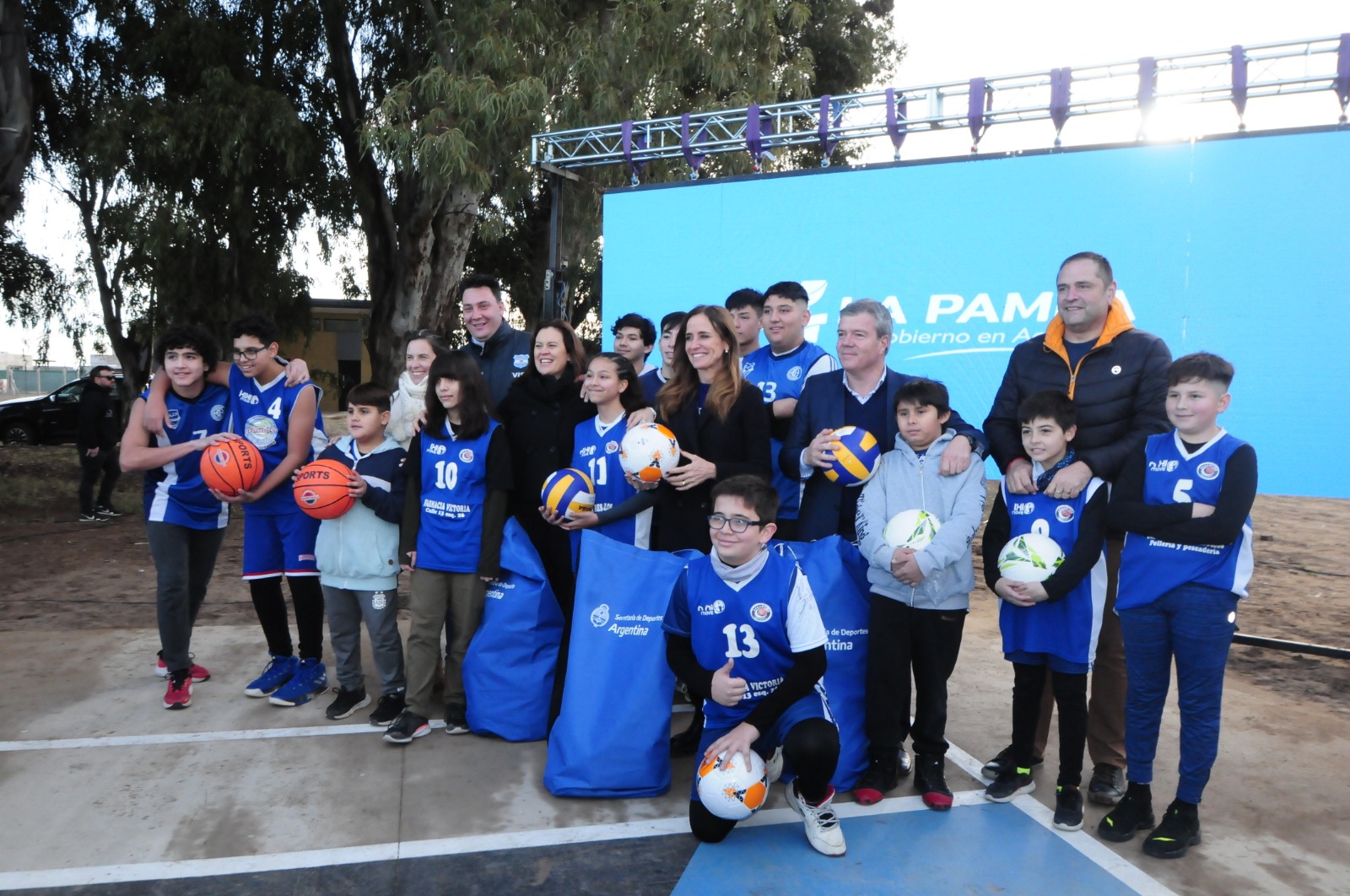 Inauguraron playones deportivos en Vértiz y General Pico