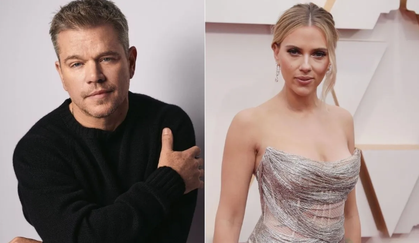 Matt Damon recordó su beso ficticio con Scarlett Johansson: “Fue un infierno”