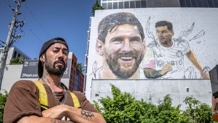 Estados Unidos: El impresionante mural de Messi que le dará la bienvenida en Miami