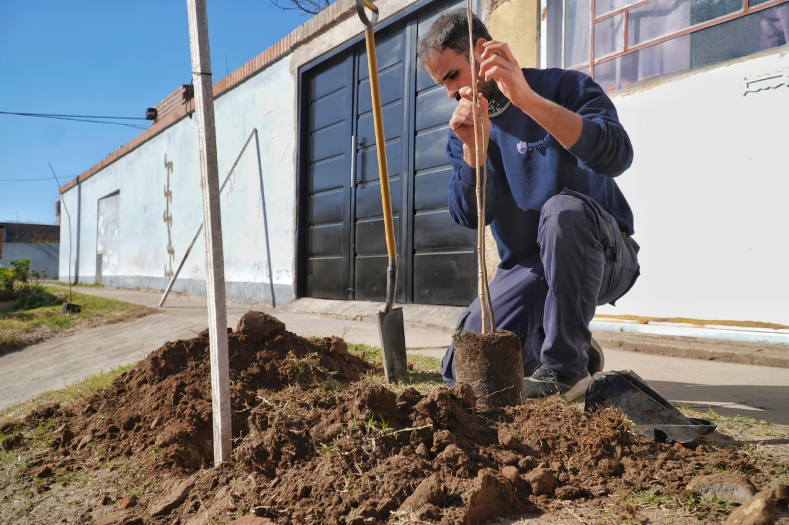 Santa Rosa: El municipio plantó 60 árboles en los B° Néstor Kirchner y 26 de Septiembre