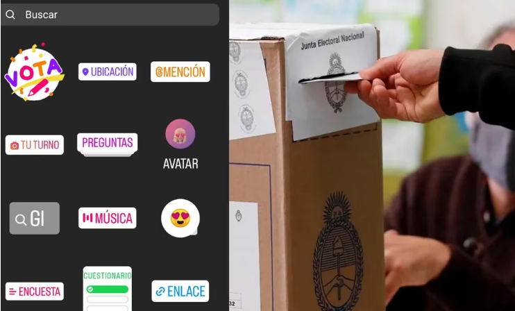 Vota, los nuevos stickers de Instagram para las elecciones de Argentina y Colombia